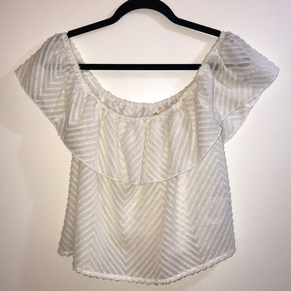 White off the shoulder top